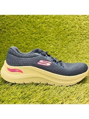 Skechers Arch Fit 2.0 Big League Womens Size 5 Blue Pink Running Shoes Sneakers